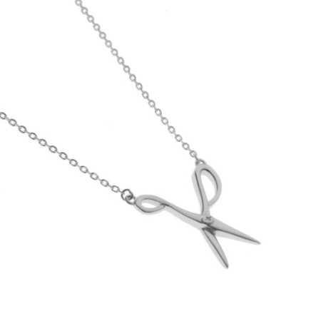 Stříbrný náhrdelník - nůžky, délka 43 až 46 cm