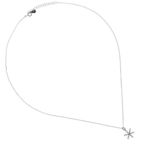 Stříbrný náhrdelník - čiré kulaté zirkony, délka 41 až 45 cm