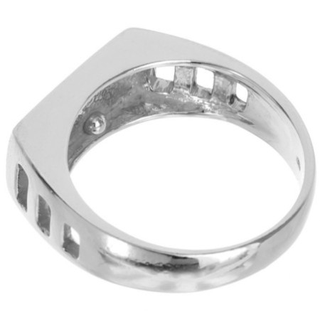 Stříbrný prsten - pečetní, s ručním gravírem