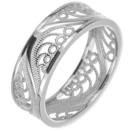 Stříbrný prsten - obroučka