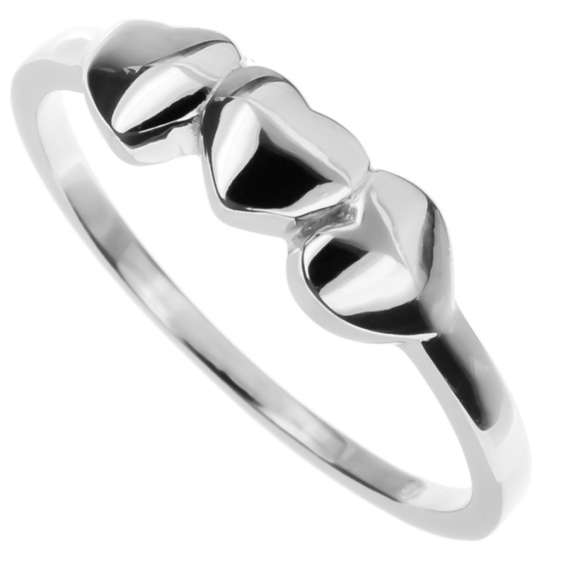 Stříbrný prsten - srdíčko
