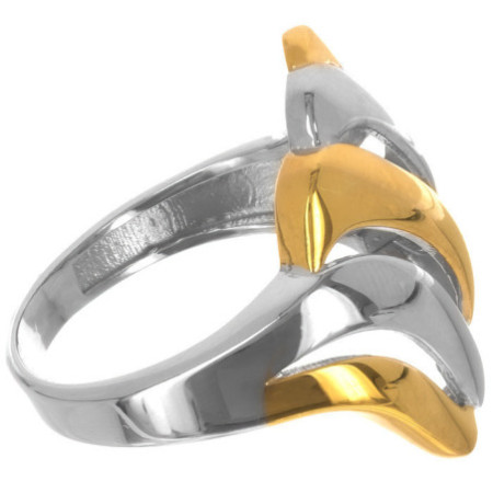 Kombinovaný stříbrný prsten