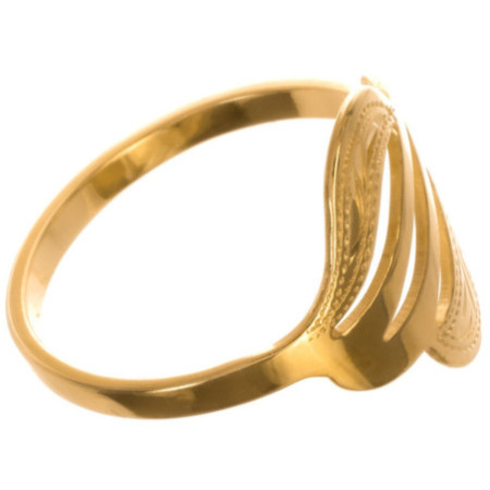 Pozlacený stříbrný prsten - s ručním gravírem