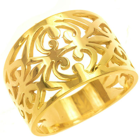 Pozlacený stříbrný prsten