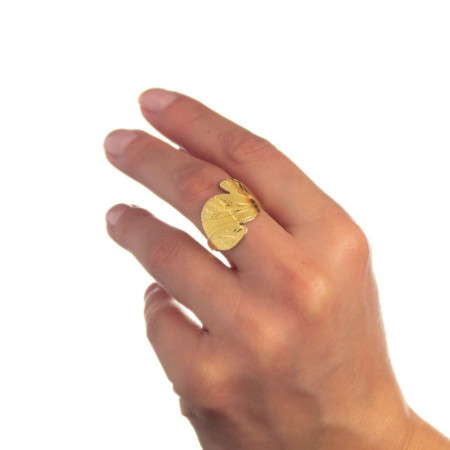 Pozlacený stříbrný prsten