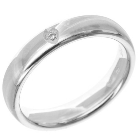 Stříbrný prsten - obroučka, čirý kulatý zirkon