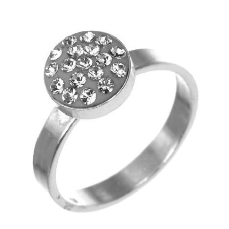 Stříbrný prsten - křišťály Swarovski