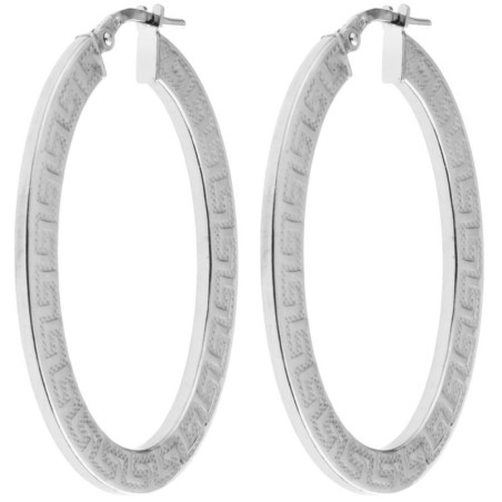 Stříbrné náušnice oválné - výška 40 mm