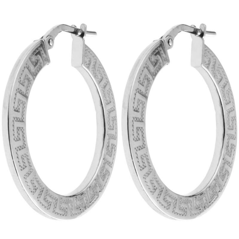 Stříbrné náušnice kruhy - výška 40 mm