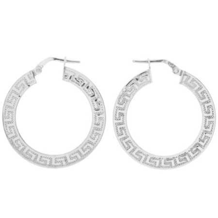 Stříbrné náušnice kruhy - výška 40 mm