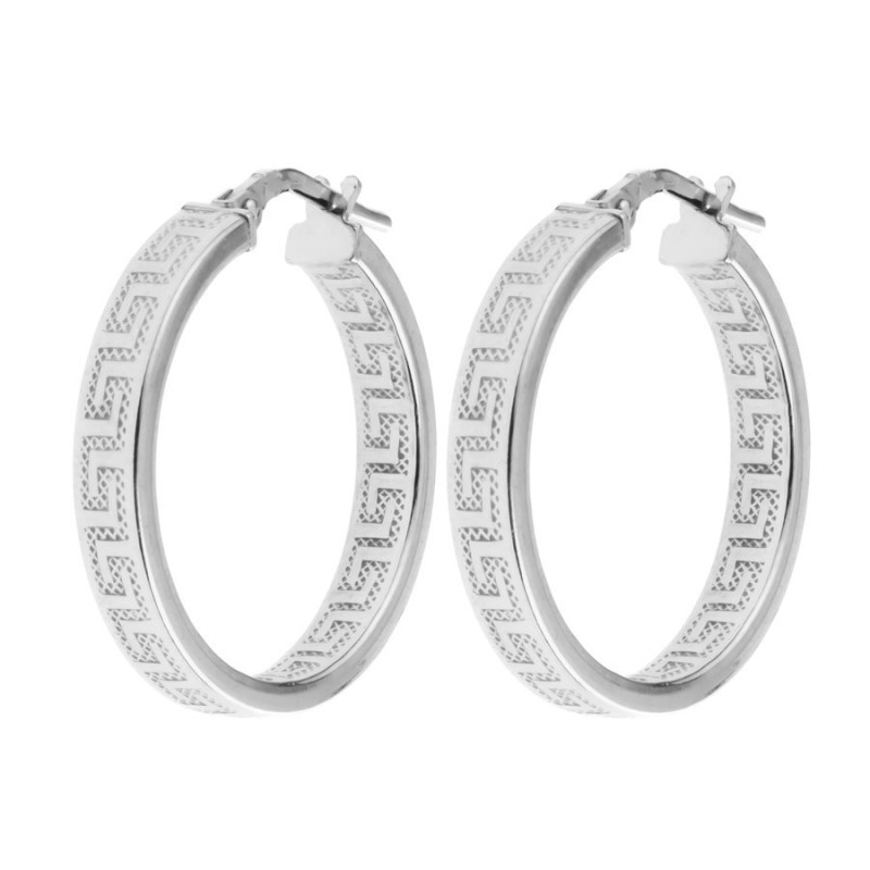 Stříbrné náušnice kruhy - 25 mm průměr