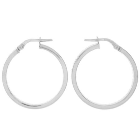 Stříbrné náušnice kruhy - 25 mm průměr
