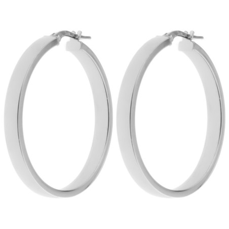 Stříbrné náušnice kruhy - 34 mm průměr