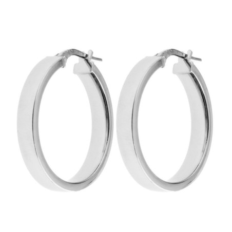 Stříbrné náušnice kruhy - 25 mm průměr