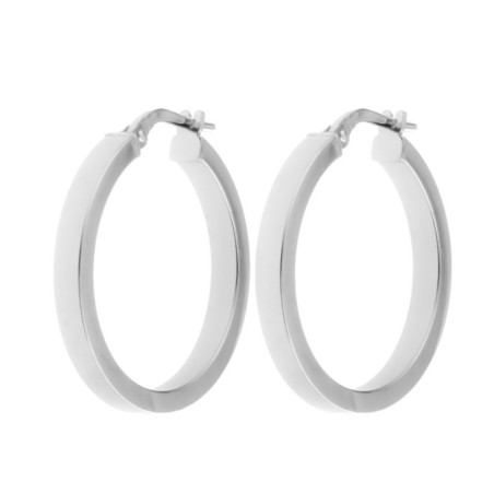Stříbrné náušnice kruhy - 25 mm průměr