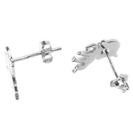 Stříbrné náušnice - jednorožec