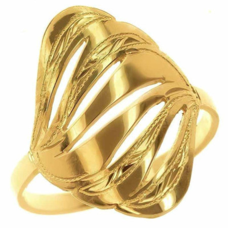 Pozlacený stříbrný prsten - s ručním gravírem