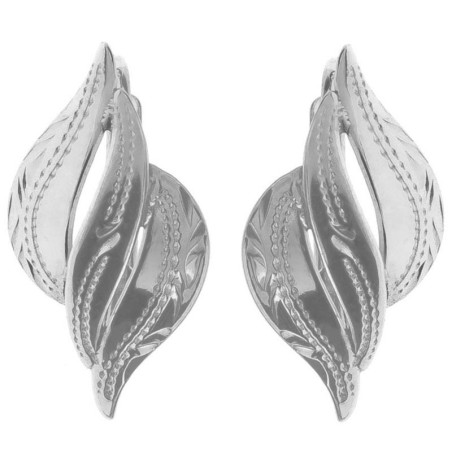 Stříbrné náušnice - s ručním gravírem