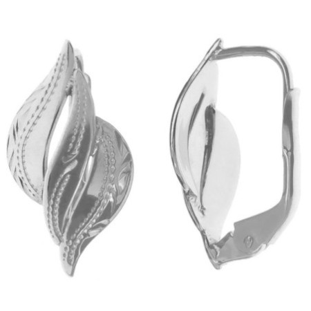 Stříbrné náušnice - s ručním gravírem