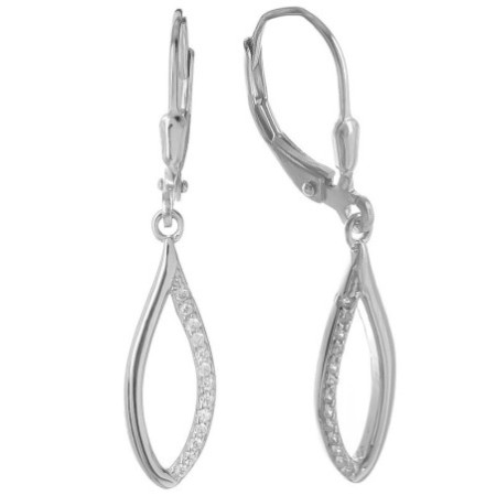 Stříbrné náušnice - čiré kulaté zirkony