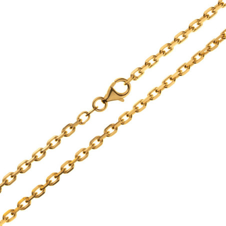 Pozlacený stříbrný řetízek - vzor Rolo, tloušťka 3 mm