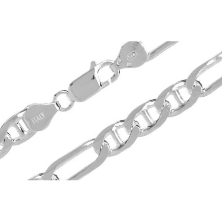 Stříbrný řetízek - vzor Figaruchi, šířka 6,9 mm