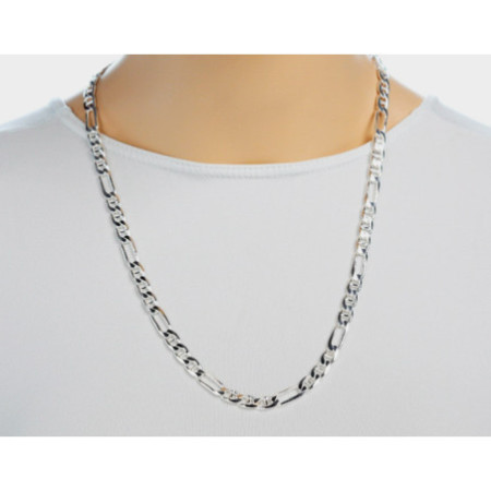 Stříbrný řetízek - vzor Figaruchi, šířka 6,9 mm