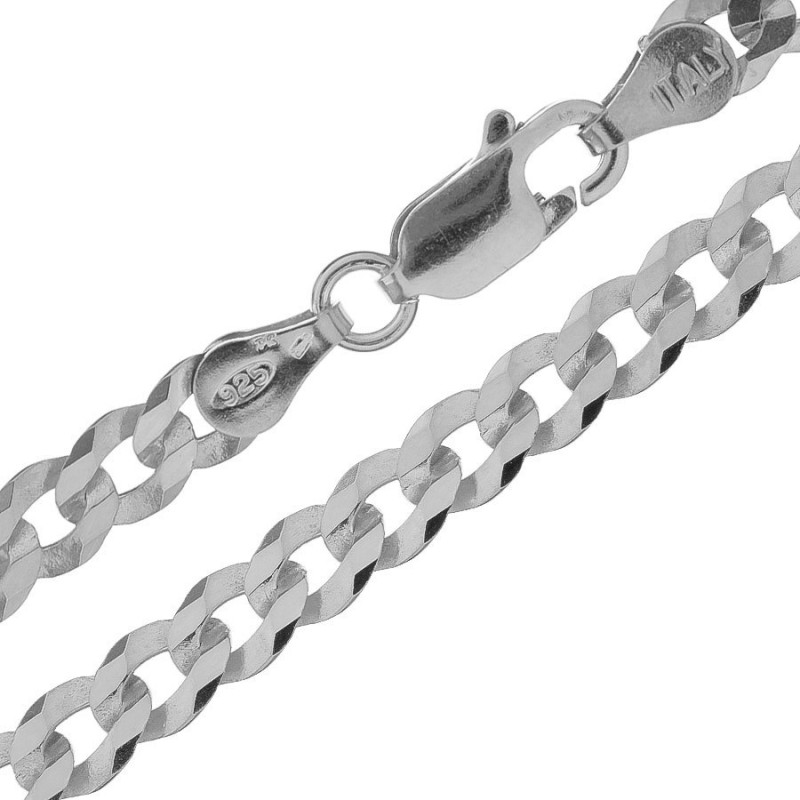 Stříbrný řetízek - vzor Pancer, šířka 4 mm