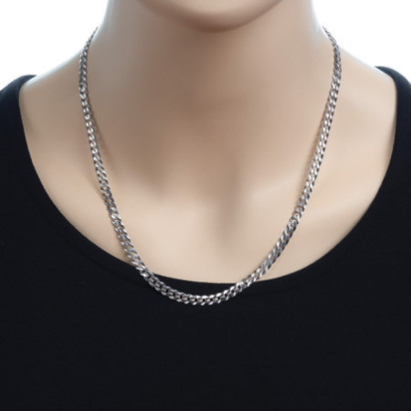Stříbrný řetízek - vzor Pancer, šířka 4 mm