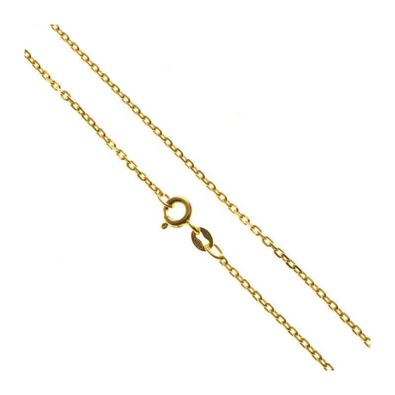 Pozlacený stříbrný řetízek - vzor Rolo, tloušťka 1,5 mm
