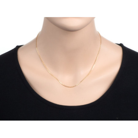 Pozlacený stříbrný řetízek - vzor Rolo, tloušťka 1,5 mm