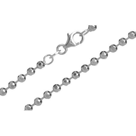 Stříbrný řetízek - s kuličkami, průměr kuliček 2,7 mm