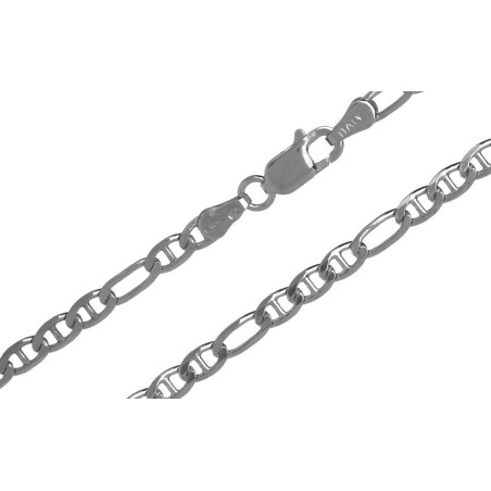 Stříbrný řetízek - vzor Figaruchi, šířka 3 mm