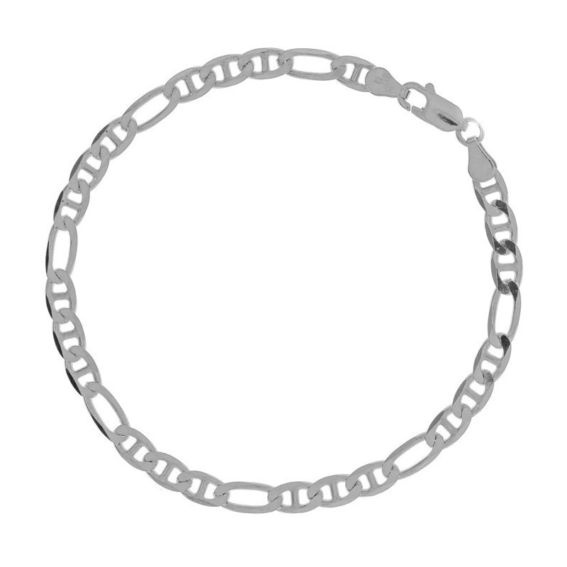 Stříbrný náramek - vzor Figaruchi, šířka 5 mm