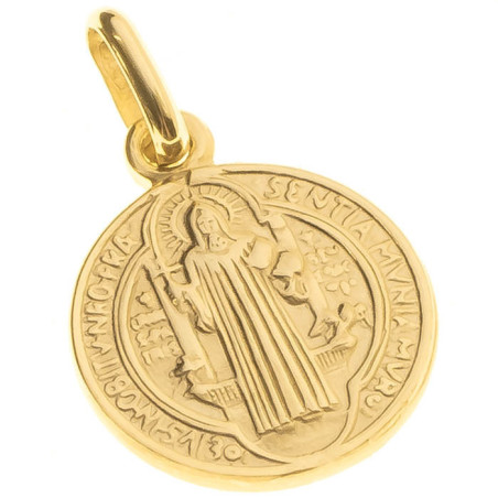 Zlatý přívěsek - medailka sv. Benedikta