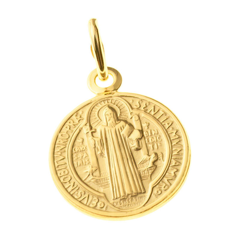 Zlatý přívěsek - medailka sv. Benedikta