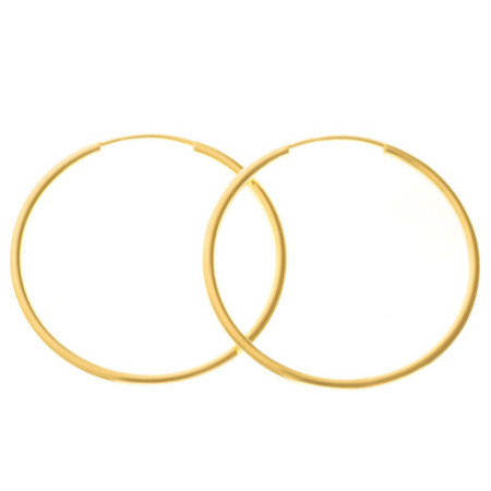 Zlaté náušnice kruhy - 25 mm průměr