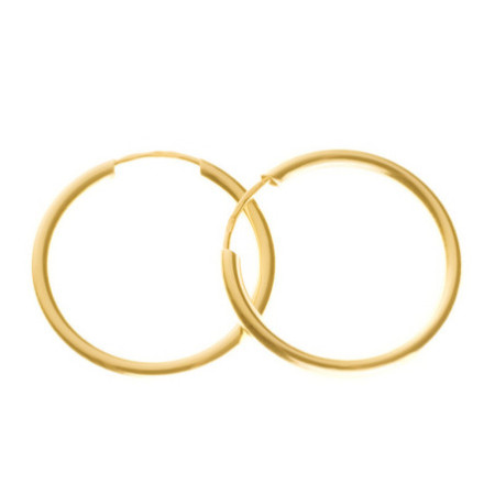 Zlaté náušnice kroužky - 18 mm průměr