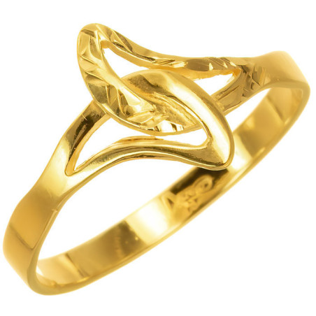 Pozlacený stříbrný prsten - s ručním gravírem