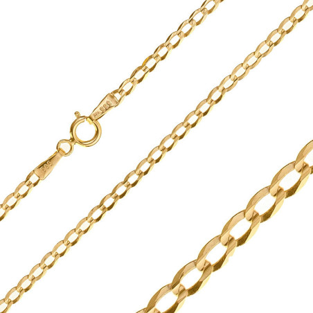 Zlatý řetízek - vzor Pancer, šířka 2 mm