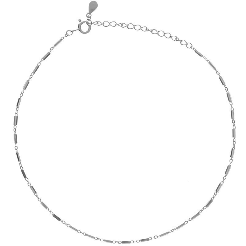 Stříbrný náramek na nohu - délka 22 až 26 cm