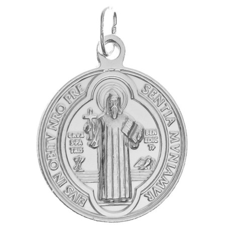 Stříbrný přívěsek - medailka sv. Benedikta