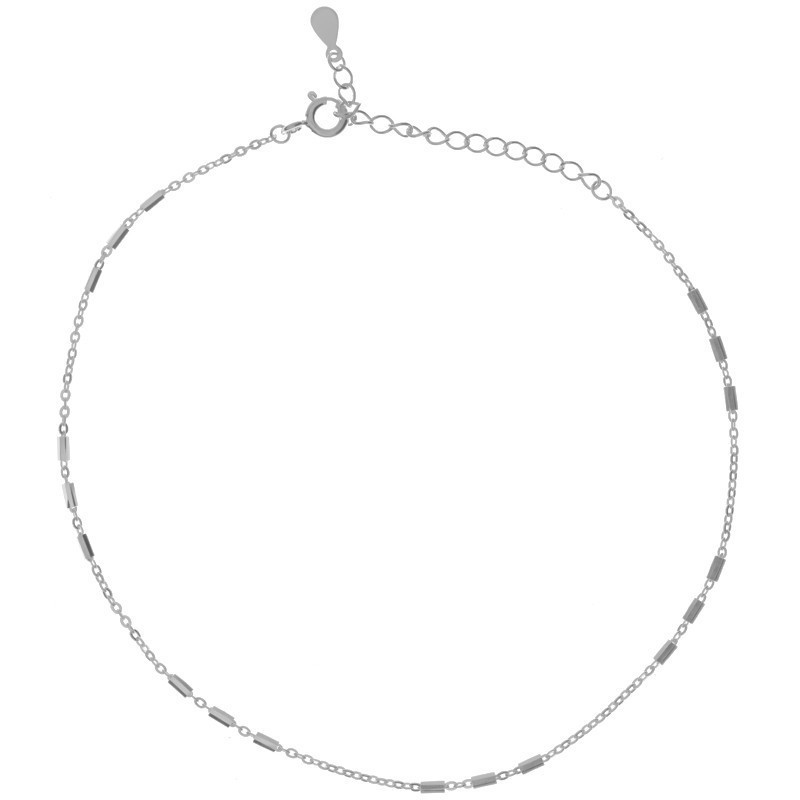 Stříbrný náramek na nohu - délka 22 až 26 cm