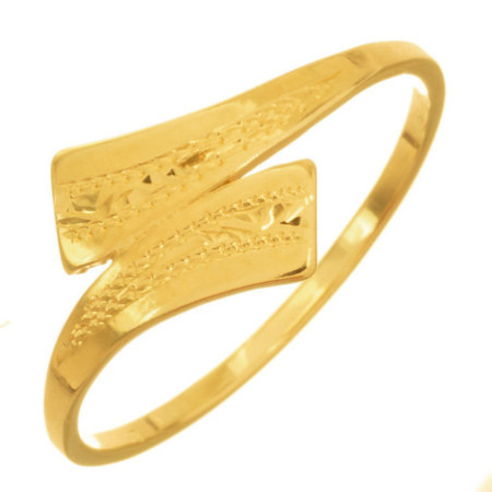Pozlacený stříbrný prsten - s ručním gravírem
