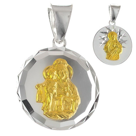 Kombinovaný stříbrný přívěsek Škapulíř