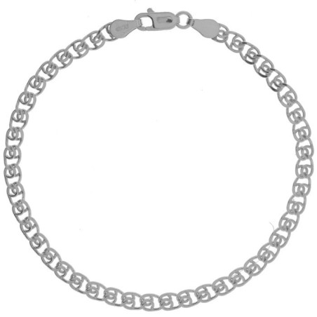 Stříbrný náramek - vzor Love, šířka 4 mm