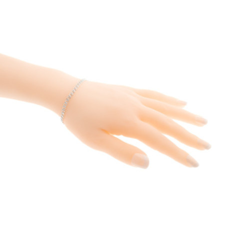 Stříbrný náramek - vzor Love, šířka 4 mm