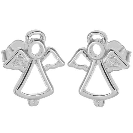 Stříbrné náušnice - anděl | Argento.cz