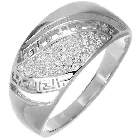 Stříbrný prsten - čiré kulaté zirkony | Argento.cz