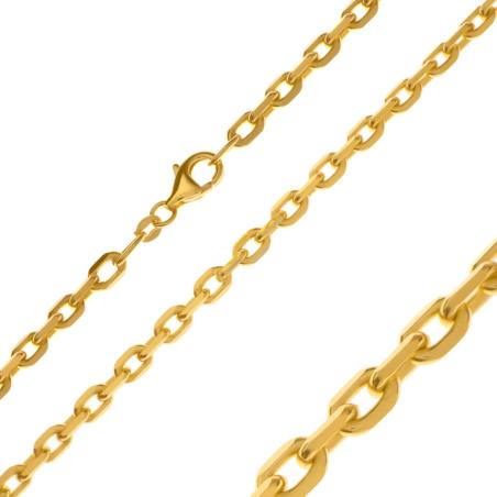 Pozlacený stříbrný řetízek - vzor Rolo, tloušťka 5 mm | Argento.cz